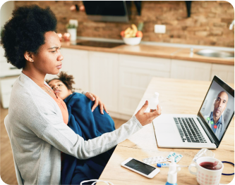 woman checking online status